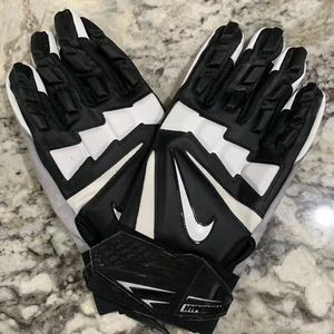 Nike HYPERBEAST NFL PE Padded Lineman Gloves BLACK WHITE PGF310 011 Size 3XL - Picture 1 of 9