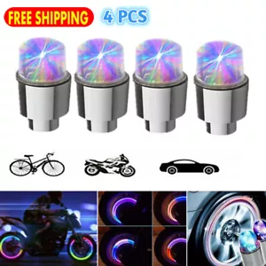 4pcs Car Wheel Tire Tyre Air Valve Caps Stem LED Light Cover Auto Accessories - Picture 1 of 11