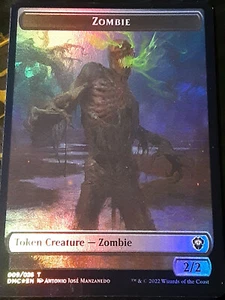 Zombie -- Soldier token FOIL  , Commander Dom United , NM , MTG , FREE SHIPPING - Picture 1 of 5