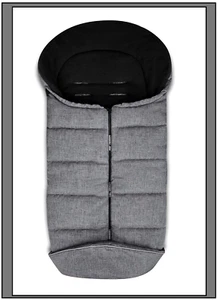 ABC DESIGN Fußsack Baby für Kinderwagen und Buggy aus 100% Polyester- Asphalt - Bild 1 von 2