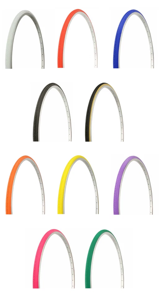 ORIGINALE! BICICLETTA DURO PNEUMATICO 27" x 1" BIKE TLRE COLORI SOLIDI SLICK ROAD FIXIE MTB - Immagine 1 di 1