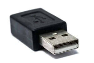 USB 2.0 Adaptateur Type A Fiche À Mini Câble Jack en Noir - Photo 1 sur 4