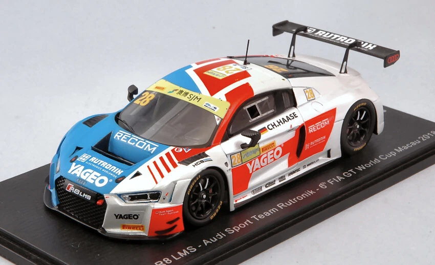 Audi R8 Lms #28 Fia Gt World Cup Macau 2018 C.haase 1:43 Model SPARK MODEL - Immagine 1 di 1