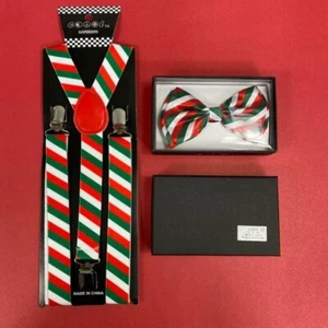 Christmas Suspender and Bow Tie Set for Men and Women - Picture 1 of 1