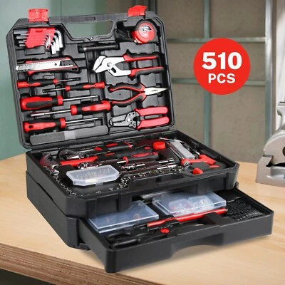 510pcs Home Tool Kit Household Basic Portable Hand Repair Tool Set with Case - Image 1 of 4