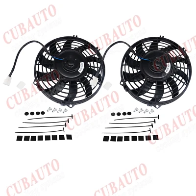 2x Ventilateur Plat 229mm 9" Universel 90W Ventilo Type Spal pour Radiateur - Immagine 1 di 4