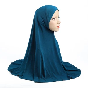 One Piece Amira Hijab Muslim Prayer Women Islamic Head Cover Scarf Shawl Wrap - Picture 1 of 29
