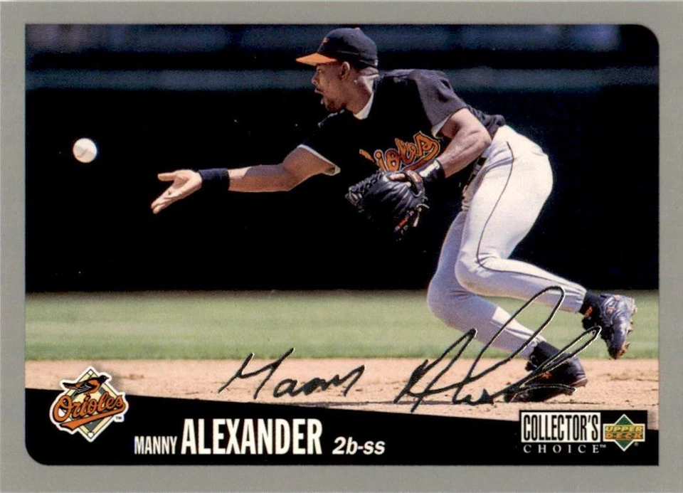 1996 Collector's Choice Silver Signature #53 Manny Alexander Baltimore Orioles - Image 1 of 2