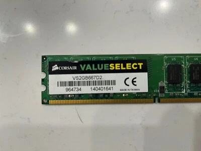 Corsair 2 GB DIMM 667 MHz DDR2 SDRAM Memory (VS2GB667D2) - Image 1 of 3