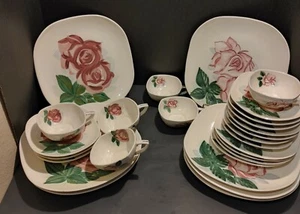 VTG RED WING Pottery LEXINGTON ROSE pattern Cups, Saucers, Plates 1940s-1950s - Picture 1 of 88