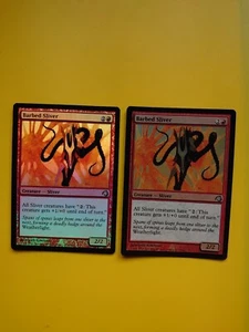 MTG Card. Barbed Sliver x2 FOIL Premium Deck Series Sliver as pictures - Picture 1 of 3