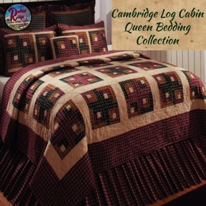 Cambridge Patchwork Quilted 4pc QUEEN Bedding Set - Picture 1 of 8