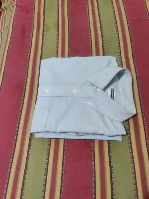 Camisa social masculina Giordano azul claro manga longa com botões tamanho G usada  - Imagem 1 de 4