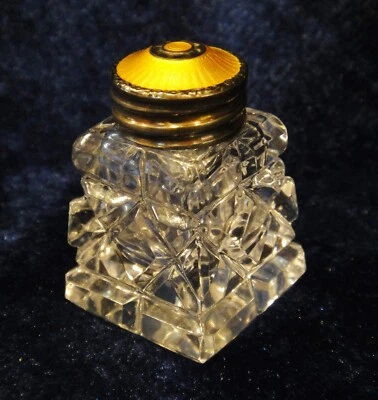 Esmalte Guilloche y Cristal Sterling NORUEGA Hroar Prydz Único (1) Sal o Pimienta Foto 1 de 4