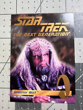Trek Card- TNG Playmates Action Figure Governor Worf from All Good Things...