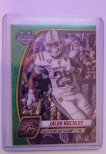 🍀2024 Bowman Chrome U Jalen Buckley Green Shimmer /99 Western Michigan 🍀 - Picture 1 of 2
