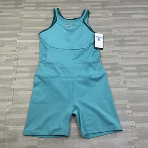 Nike Dri-Fit Tennis Unitard Bodysuit Jumpsuit Blue Womens Size M Tight-Fit $100 - Picture 1 of 8