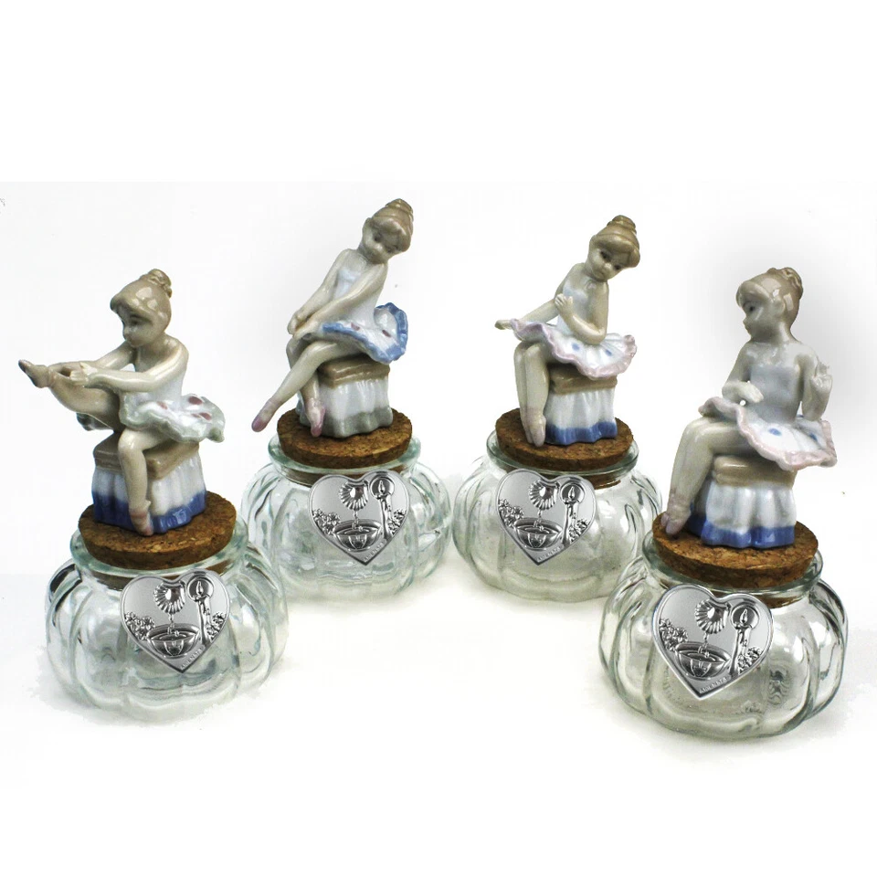 33213 Bomboniere Barattolo Portaconfetti Ballerina Battesimo Bimba Confettata - Immagine 1 di 1