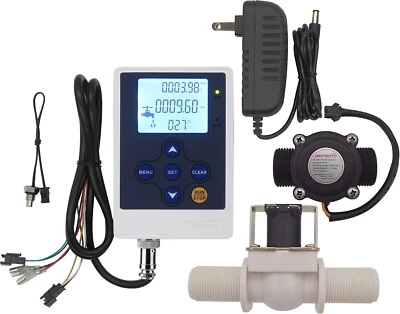 DIGITEN Water Flow Control LCD Display Controller+G3/4" Hall Sensor Flow Meter F - image 1 of 4