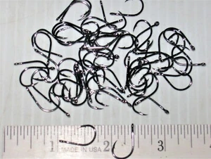 VMC FINESSE sz 1  DROP SHOT / SPLIT SHOT HOOKS BLACK CHROME   qty 100 - Picture 1 of 1