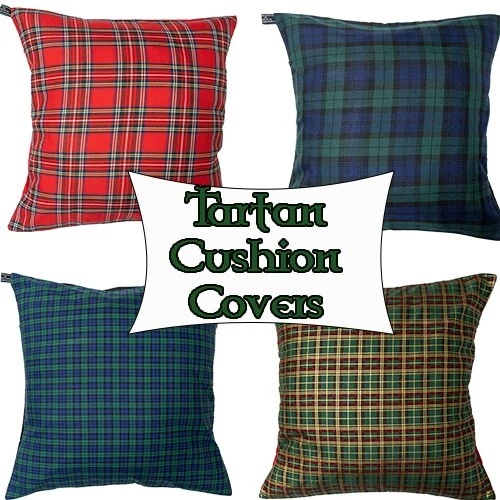Scottish Tartan 100% Cotton & Polyester Cushion Covers Scot Clan Decor Scatter - Image 1 of 1
