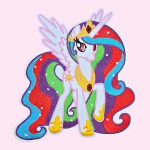 MY LITTLE PONY PRINCESS CELESTIA TV SHOW CARTOON LARGE IRON ON PATCH 5.5 X 5.25" - Picture 1 of 4