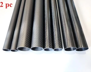 Carbon Fiber Tube OD20mm 21 22mm 23mm 24mm 25mm 26mm 27mm 28mm 29mm 30mm xL500mm - Picture 1 of 4