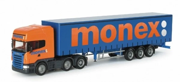 ,HERPA, Remolque SCANIA R Topline 6x2 con 3 ejes MONEX, 1/87, HER153140 - Imagen 1 de 1