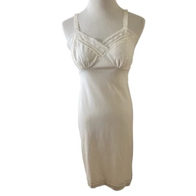 Vestido corto sin mangas de novia trébol irlandés lencería vintage Aristocraft XS 32 Foto 1 de 4