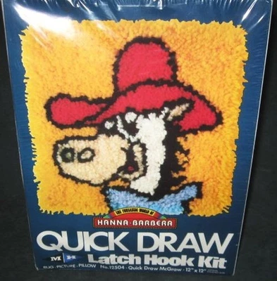 1978 MH Quick Draw McGraw Latch Hook Kit Hanna Barbera Sealed - Image 1 of 2