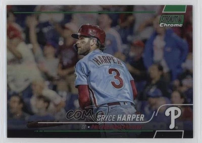 2022 Topps Stadium Club Chrome Green Refractor /99 Bryce Harper #300 - Image 1 of 2
