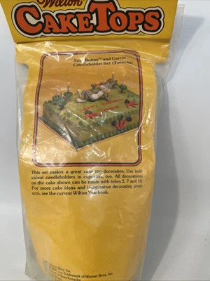 Figura de colección 1979 Cake Topper Bugs Bunny Cake Tops de Wilton Looney Tunes Nuevo de Lote Antiguo Foto 1 de 4