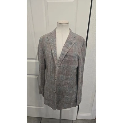 Hickey Freeman Weightless Linen Wool Sport Coat – Glen Plaid – 38R - Image 1 of 4