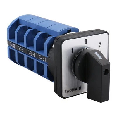 Rotary Selector Cam Changeover Switch AC 660V 63A 3 Positions 4NO+4NC SZW26-6... - Image 1 of 4