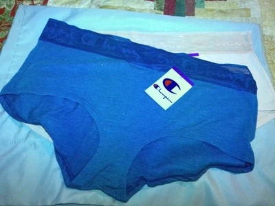 2 Pack Blue & Light Pink Champion Boyshort Panties *NEW* 2XL 9 Retail Cost $32 - image 1 of 2