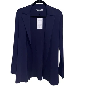 Suéter MM LaFleur Mujer Pequeño Merritt Jardigan Azul Marino Chaqueta Top *Sin Cinturón - Imagen 1 de 11