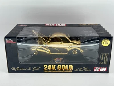 Racing Champions 1:24 24K 镀金 '41 Willys Coupe– HOT ROD 杂志限量版 — 第 1/4 张图片