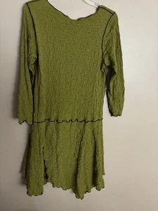 NoBlu Gr. XL fabelhaftes grün gepucktes Cut-Away 42"S flippiges Tunika Kleid Top - Bild 1 von 10