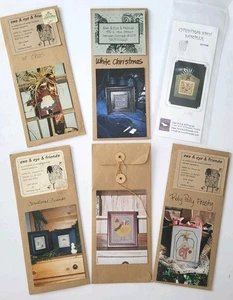 LOT OF 6 EWE & EWE & FRIENDS COUNTED CROSS STITCH CHRISTMAS THEME PATTERNS - Picture 1 of 7