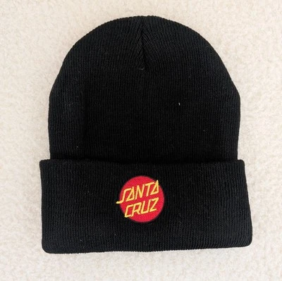 Santa Cruz Skateboards Beanie (Black) Cuffed Knit Cap - Image 1 of 3