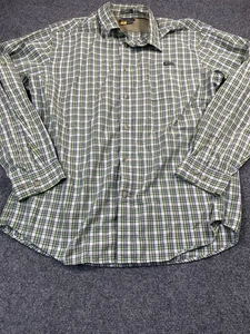 Eddie Bauer Shirt Mens Large Green Plaid Long Sleeve Button Up Outdoors - Picture 1 of 19