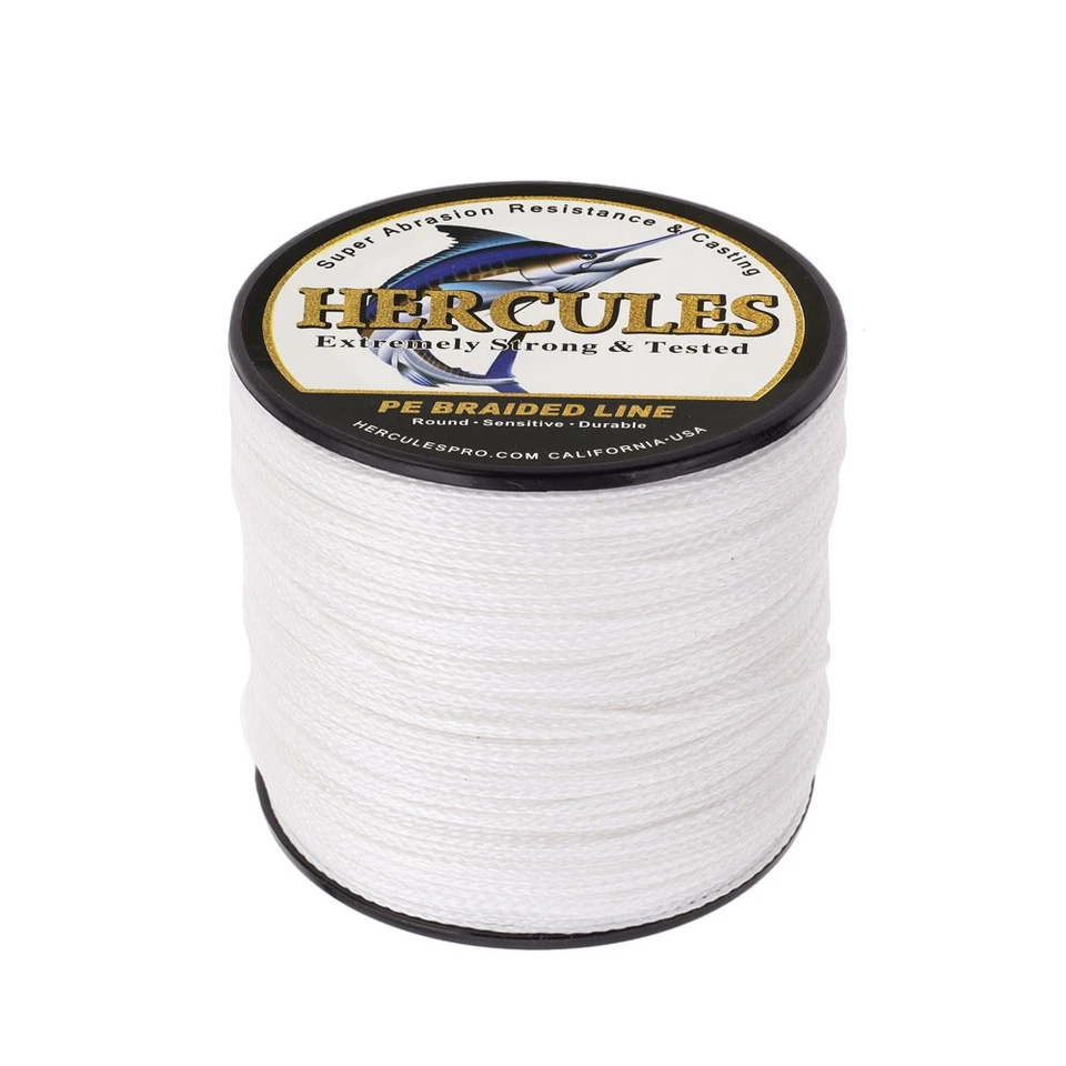 Línea de pesca trenzada HERCULES 328 547 1094 yardas Super 10-300 lb 4 hilos prueba PE Foto 1 de 4