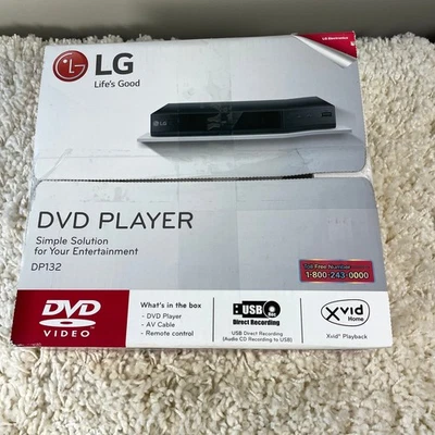 LG DP132 Reproductor de DVD Nuevo Precintado en Caja - Grabación Directa USB - Control Remoto Incluido Foto 1 de 3
