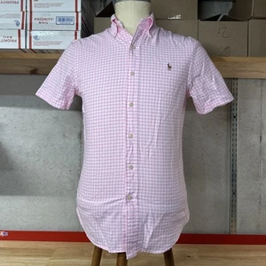 Polo Ralph Lauren Long Sleeve Button Up Shirt Classic Fit Men’s XS Pink Check SS - Picture 1 of 4