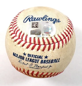 2024 NY Mets @ Pirates Game-Used Baseball Bryan Reynolds/Christian Scott COA - Bild 1 von 3