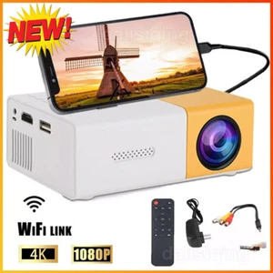Portable Mini Projector 1080P LED Home Office Theater Cinema For Android iPhone - Picture 1 of 13
