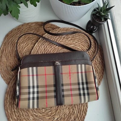 Burberry Burberrys Front Pocket Zip Crossbody vintage bag - Image 1 of 4