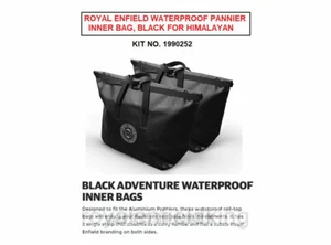 For Royal Enfield Himalayan & Scram 411 "PANNIER WATERPROOF INNER BAGS, BLACK" - Picture 1 of 1
