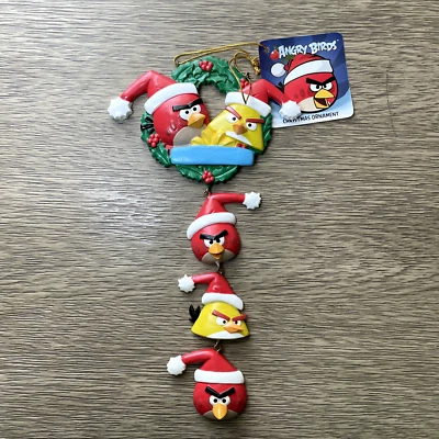 NUEVO CON ETIQUETAS Angry Birds Corona de Cerámica Adorno de Navidad #3 | 2011 7" Colección CWT Foto 1 de 3