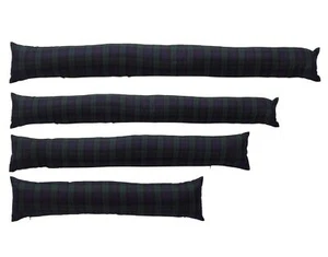 Tartan Draught Excluder orologio nero 3 piedi 4 piedi 5 piedi protezione bozza porta patio francese - Foto 1 di 16